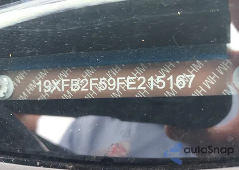 2015 Honda Civic Lx z USA, uszkodzony, nr VIN 19XFB2F59FE215167